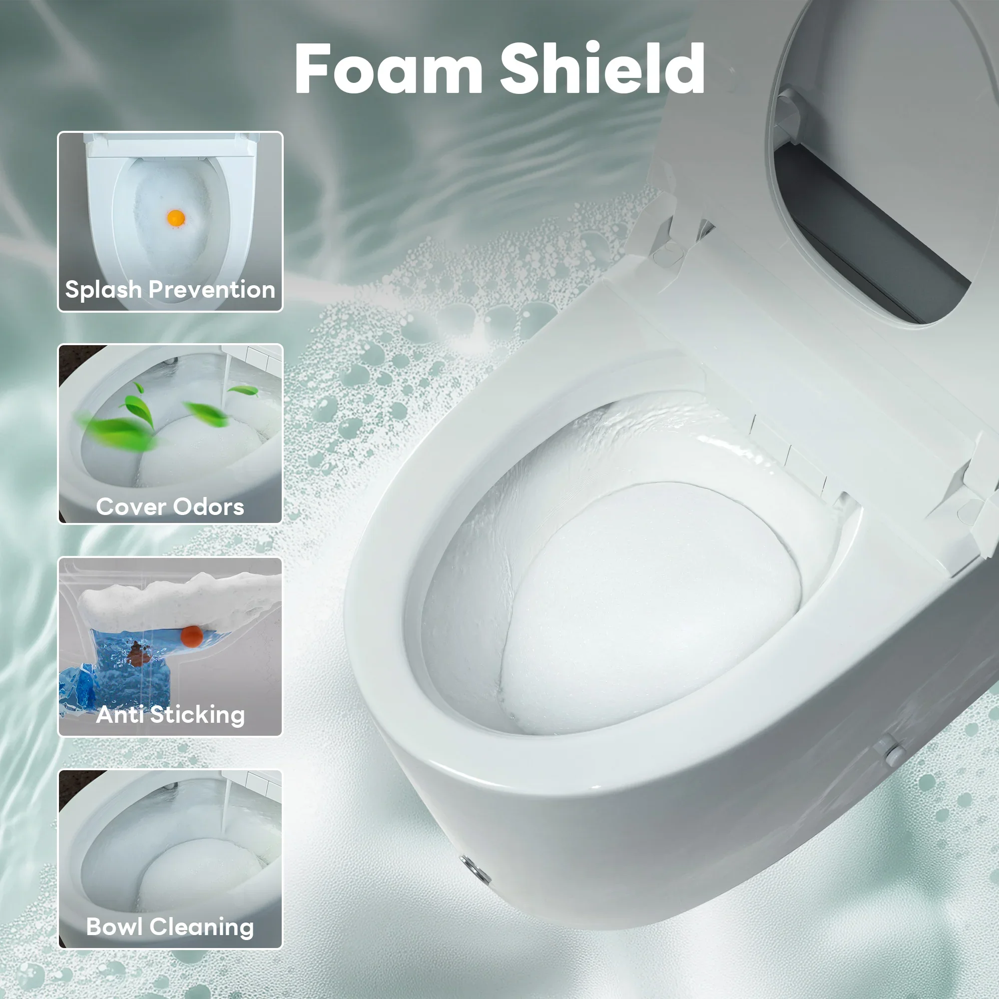CASTA DIVA CD-K030 – Smart Toilet with Microgravity Adaptive Heated Seat, Auto Open/Close, Foam Shield & UV-Sterilized Nozzle - Image 9