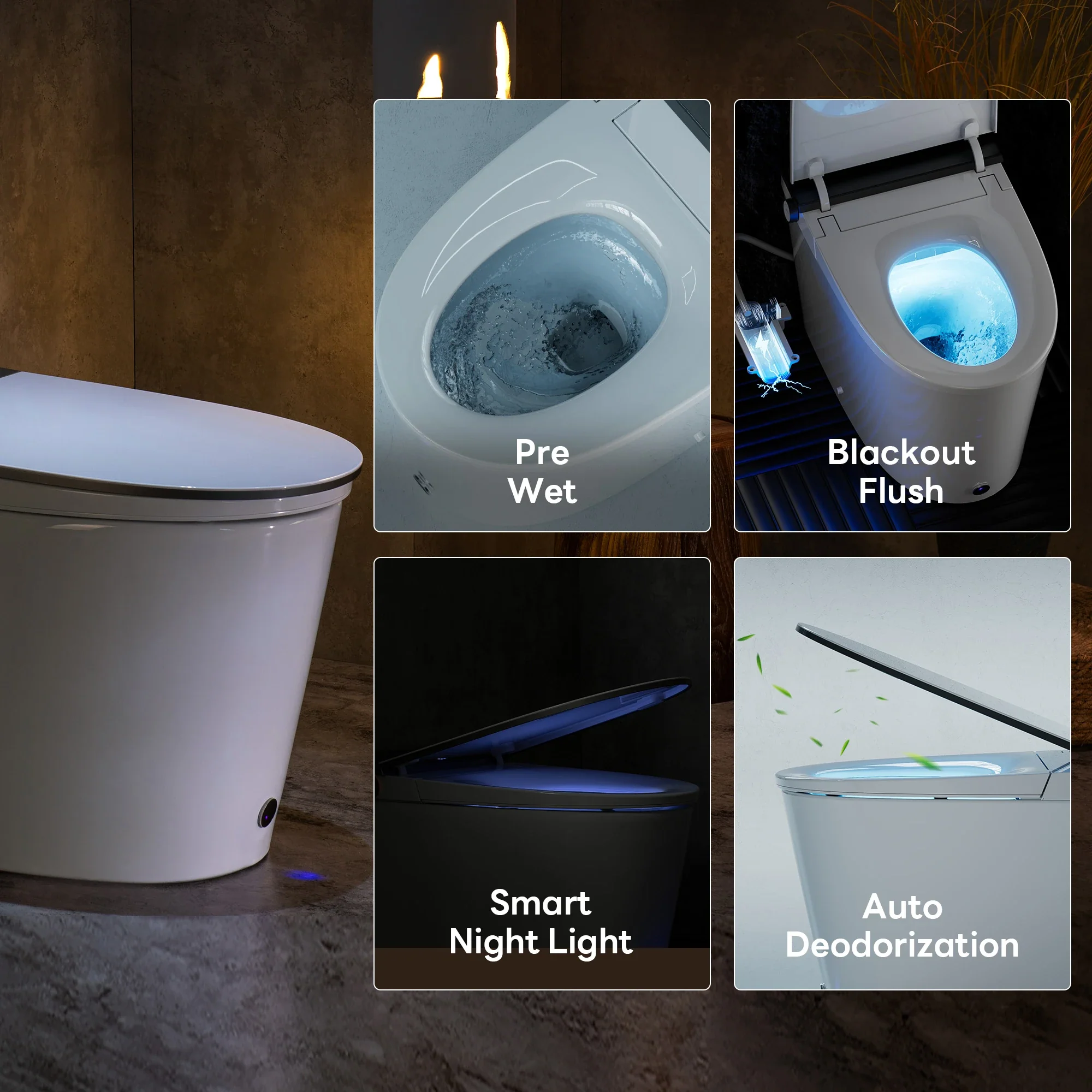 CASTA DIVA CD-K030PRO – Smart Toilet with Microgravity Adaptive Heated Seat, Auto Open/Close, Foam Shield & UV-Sterilized Nozzle - Image 11