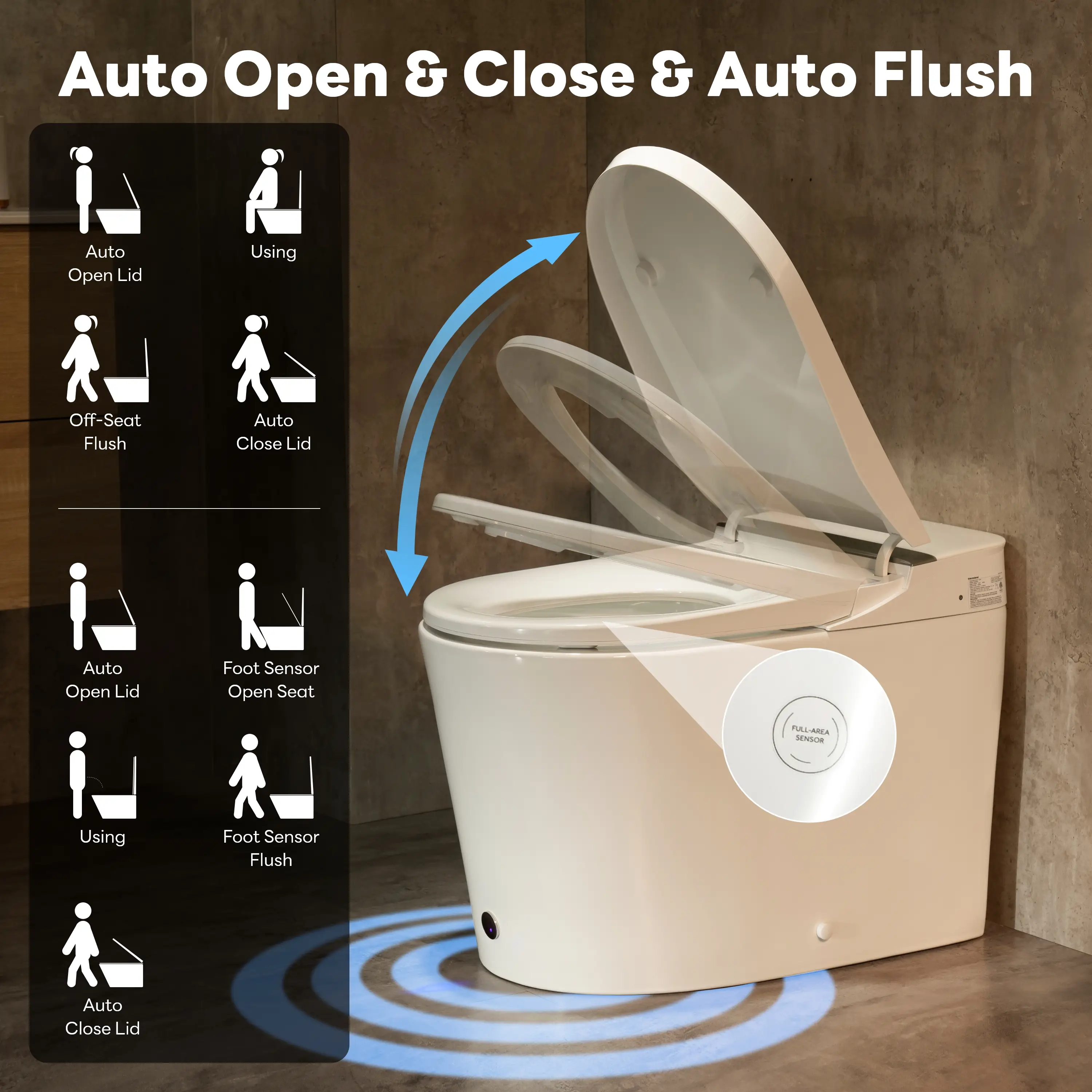 CASTA DIVA CD-K050Max – Adaptive Heated Seat, Auto Open/Close, Foam Shield & Nano Waterway Sterilization - Image 3