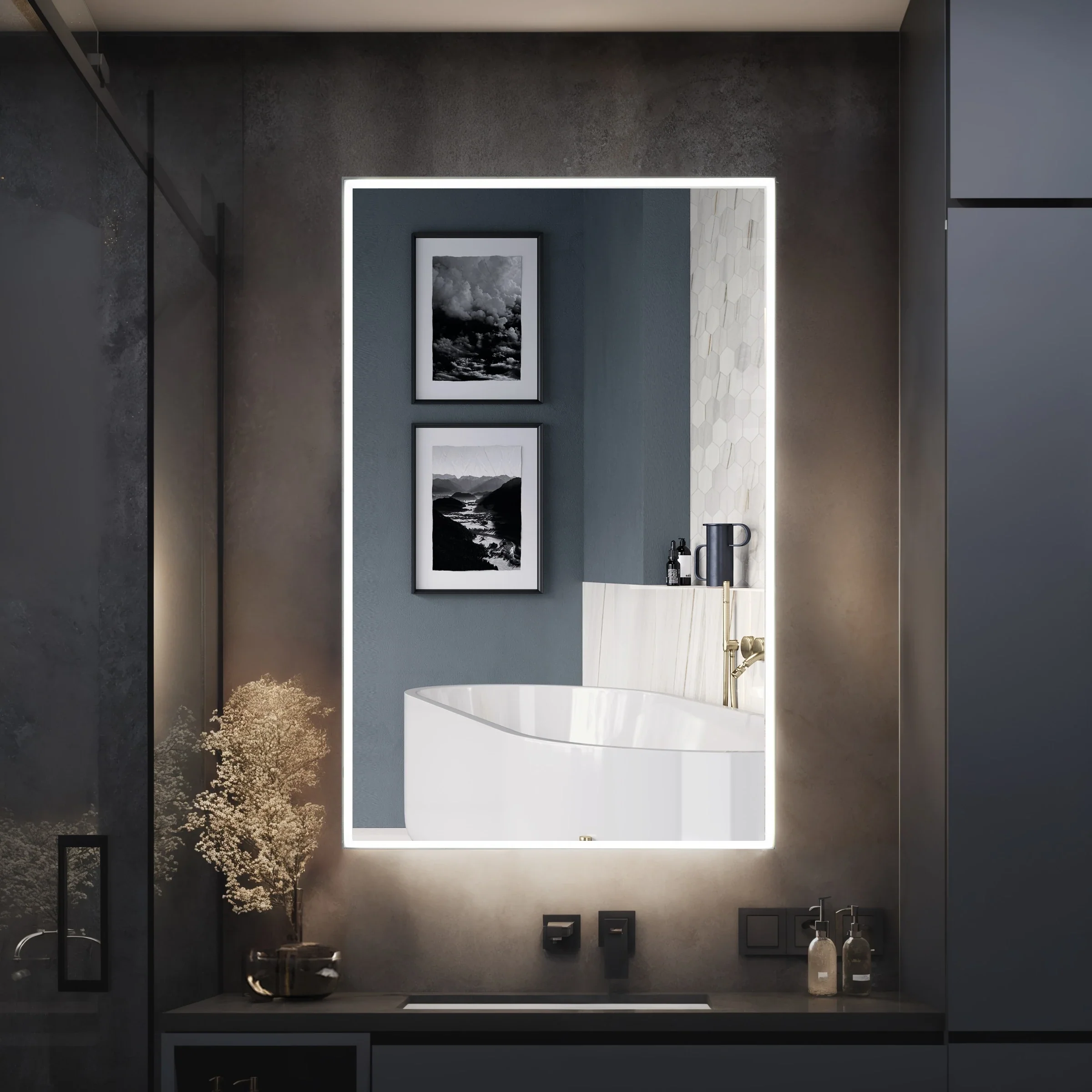 Casta Diva Framed LED Bathroom Vanity Mirror | CD-LM01 - Image 8