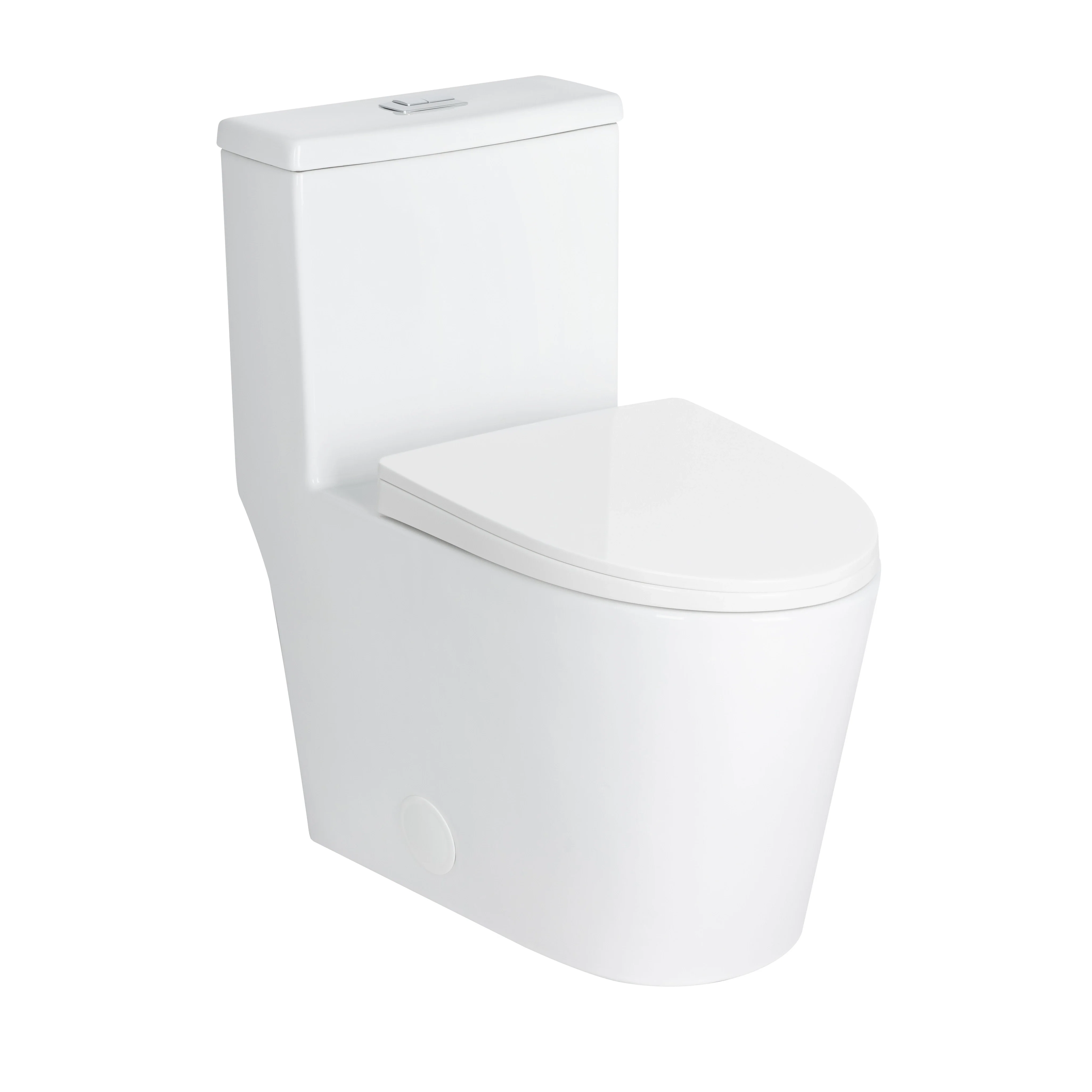 CASTA DIVA CD-T001 – One-Piece Elongated Toilet with Dual Flush 0.9/1.28 GPF, 12'' Rough-in, White - Image 7