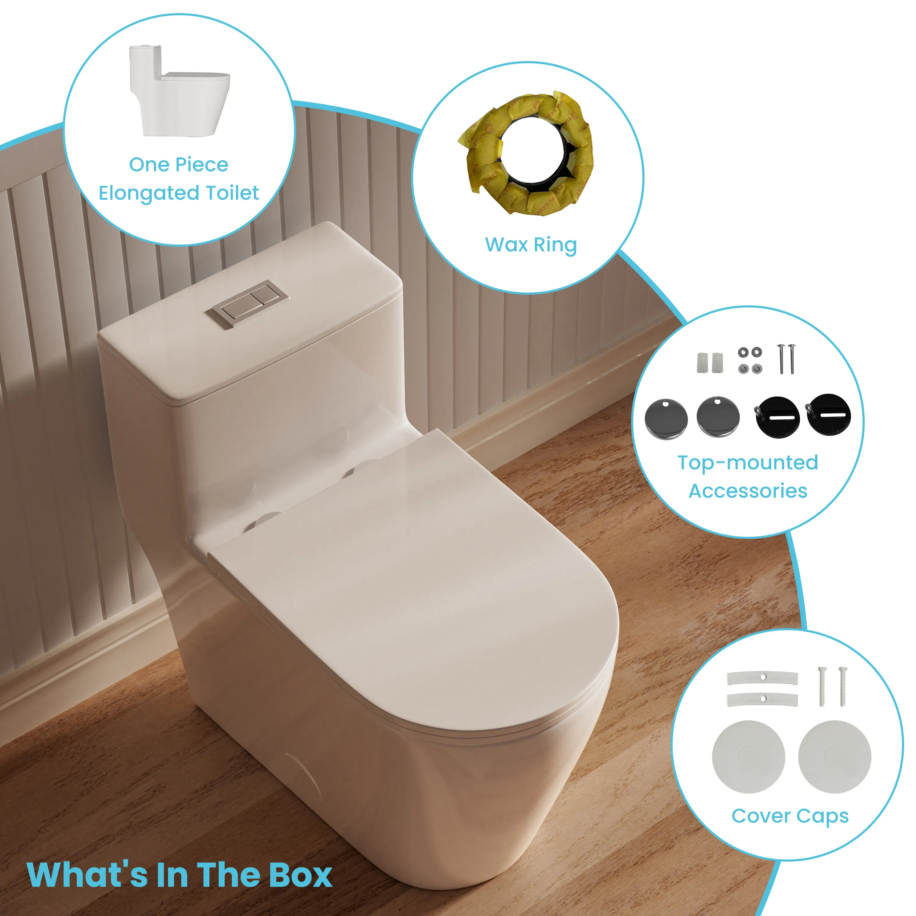 CASTA DIVA CD-T005 – ADA-Compliant One-Piece Elongated Toilet with Dual Flush 1.0/1.6 GPF, 12'' Rough-in, White - Image 12