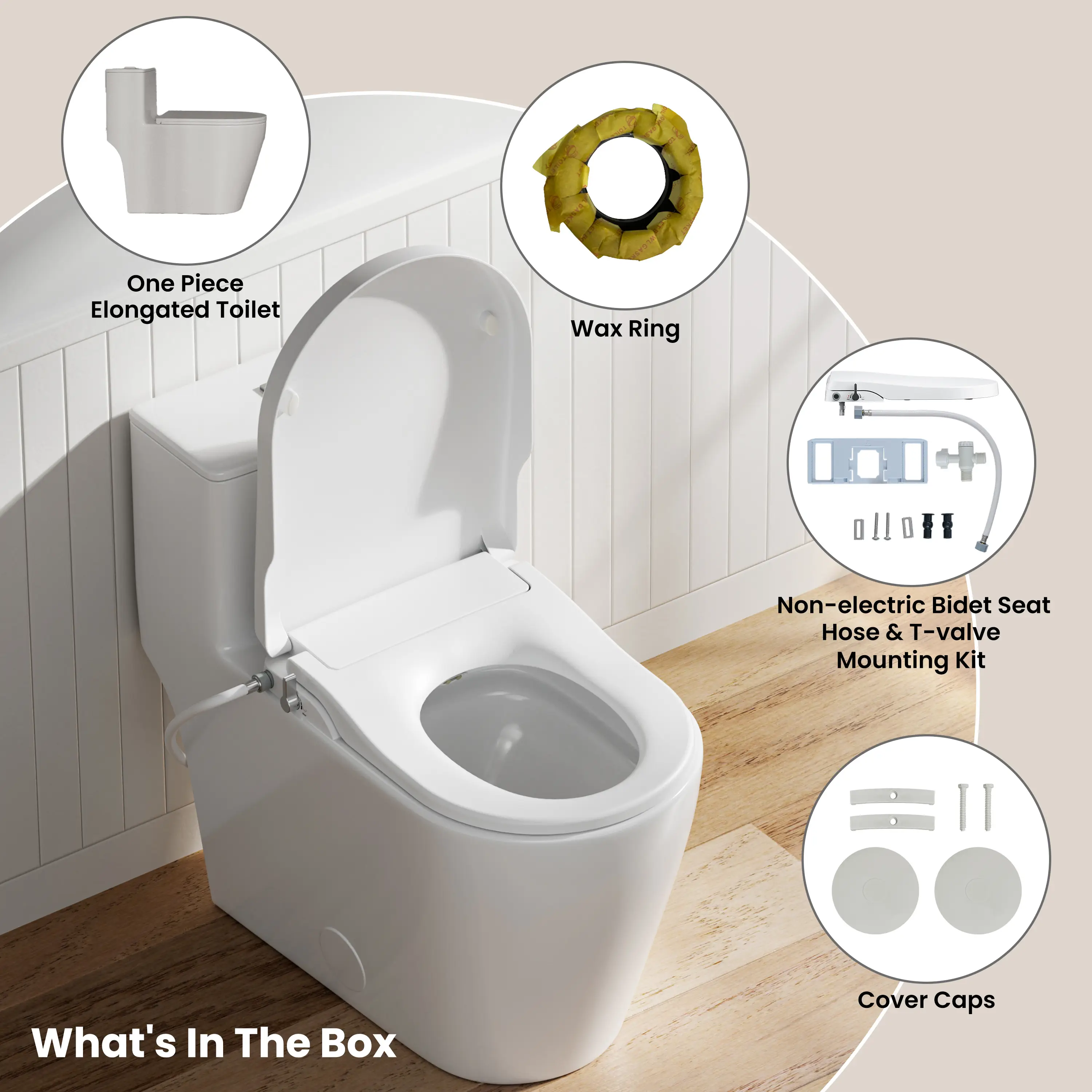 CASTA DIVA CD-T005C Elongated Non-Electric Bidet Toilet | Dual Flush, Adjustable Wash, Soft Close, Easy Install - Image 13