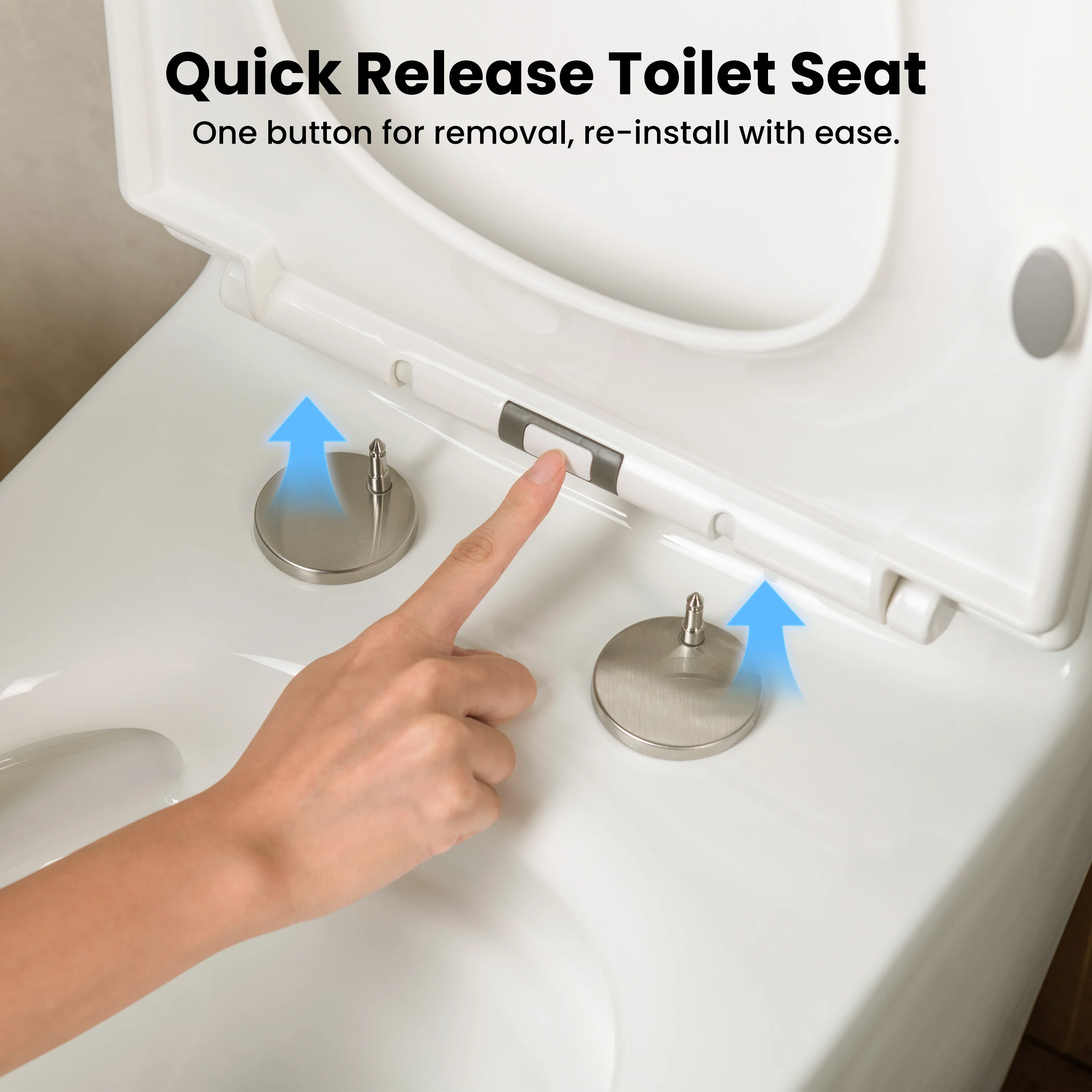 CASTA DIVA CD-T006 – One-Piece Elongated Toilet with ADA-Compliant, Dual Flush High Efficiency 1.0/1.28 GPF & MAP 1000g, 12'' Rough-in, White - Image 9