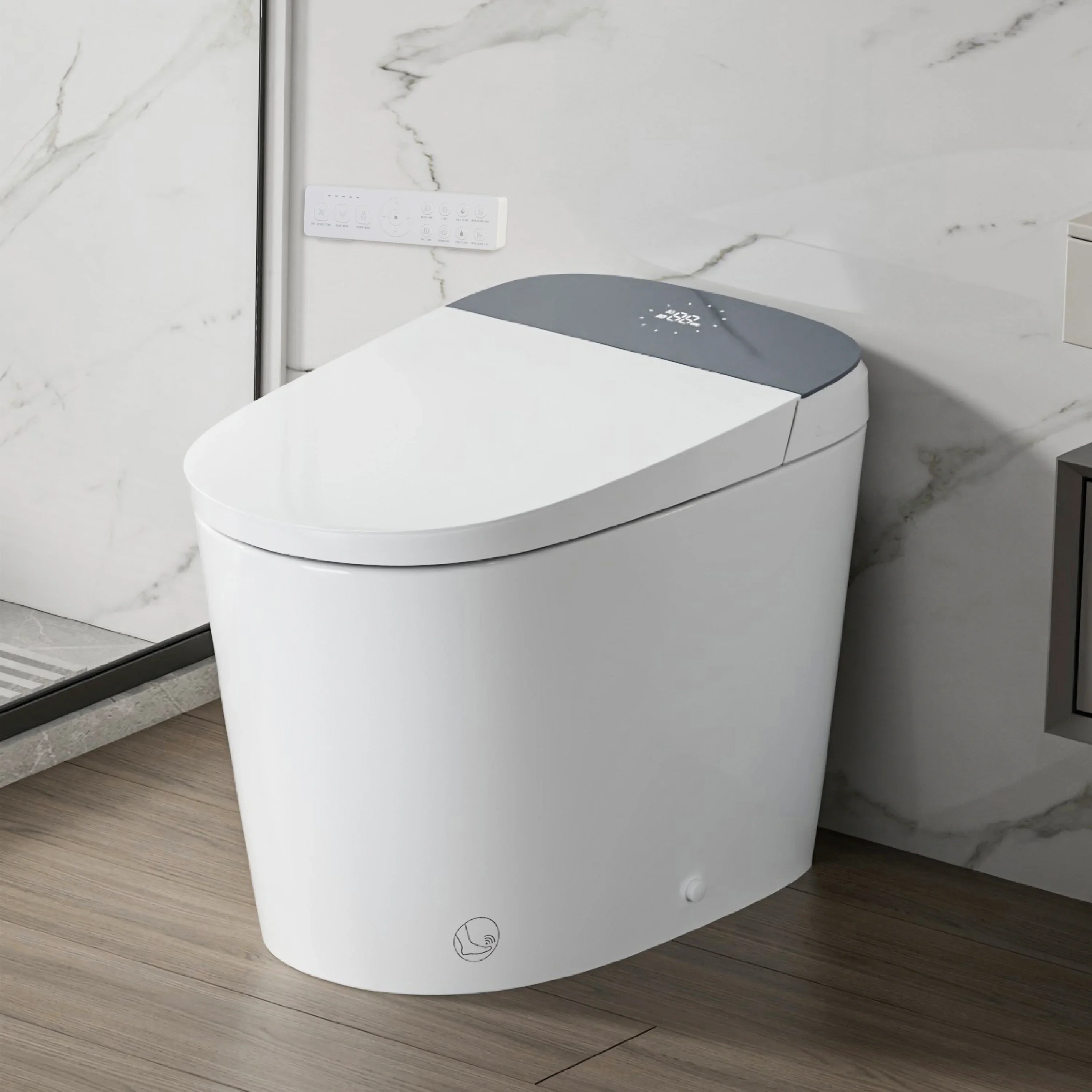 Casta Diva CD-U010 Smart Toilet with Auto Open/Close, ADA-Compliant, Heated Seat, Dual Flush, Concealed Tank - Image 3