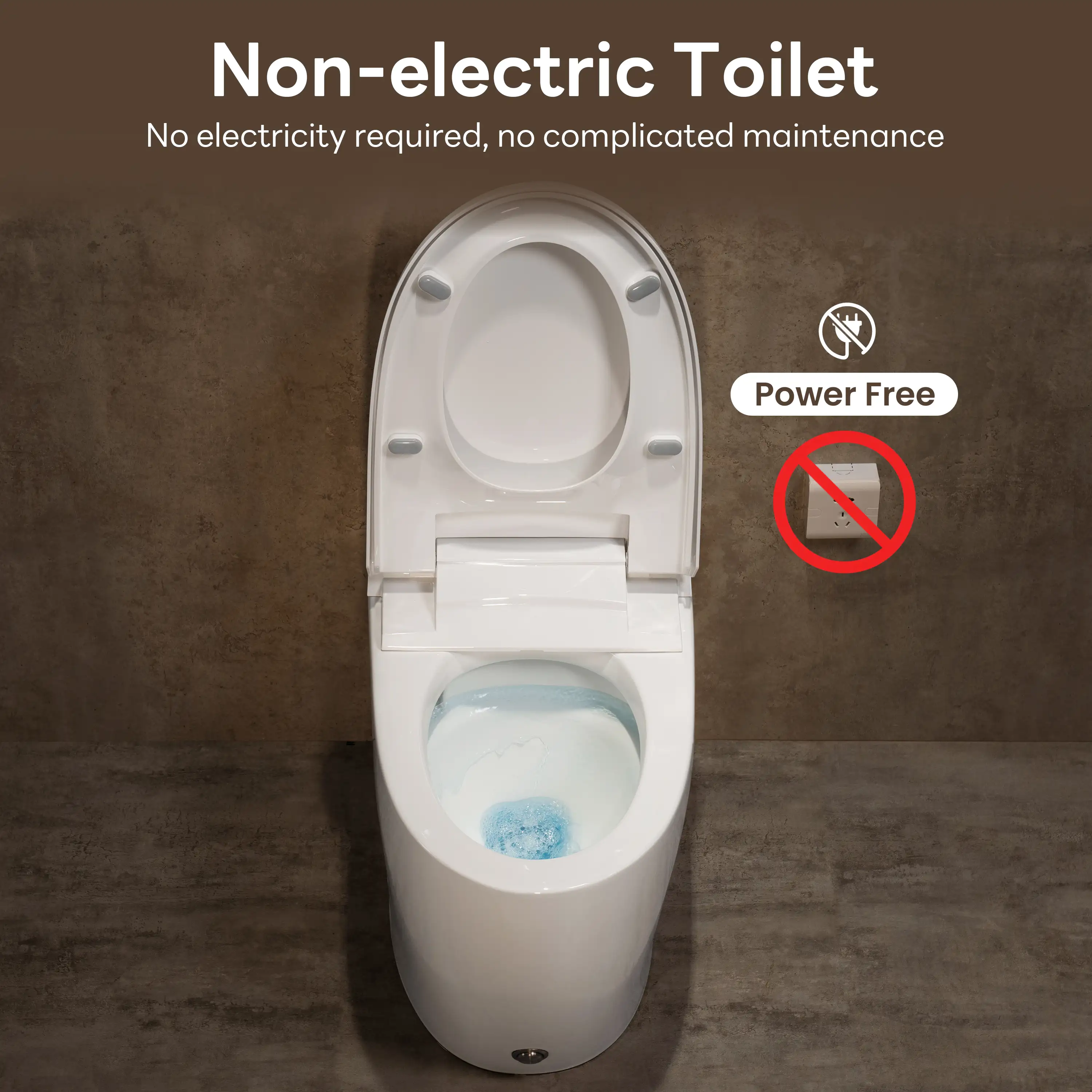 CASTA DIVA CD-W001 – One-Piece ADA Non-Electric Toilet with Air-Assisted Flush & Seamless Design - Image 5