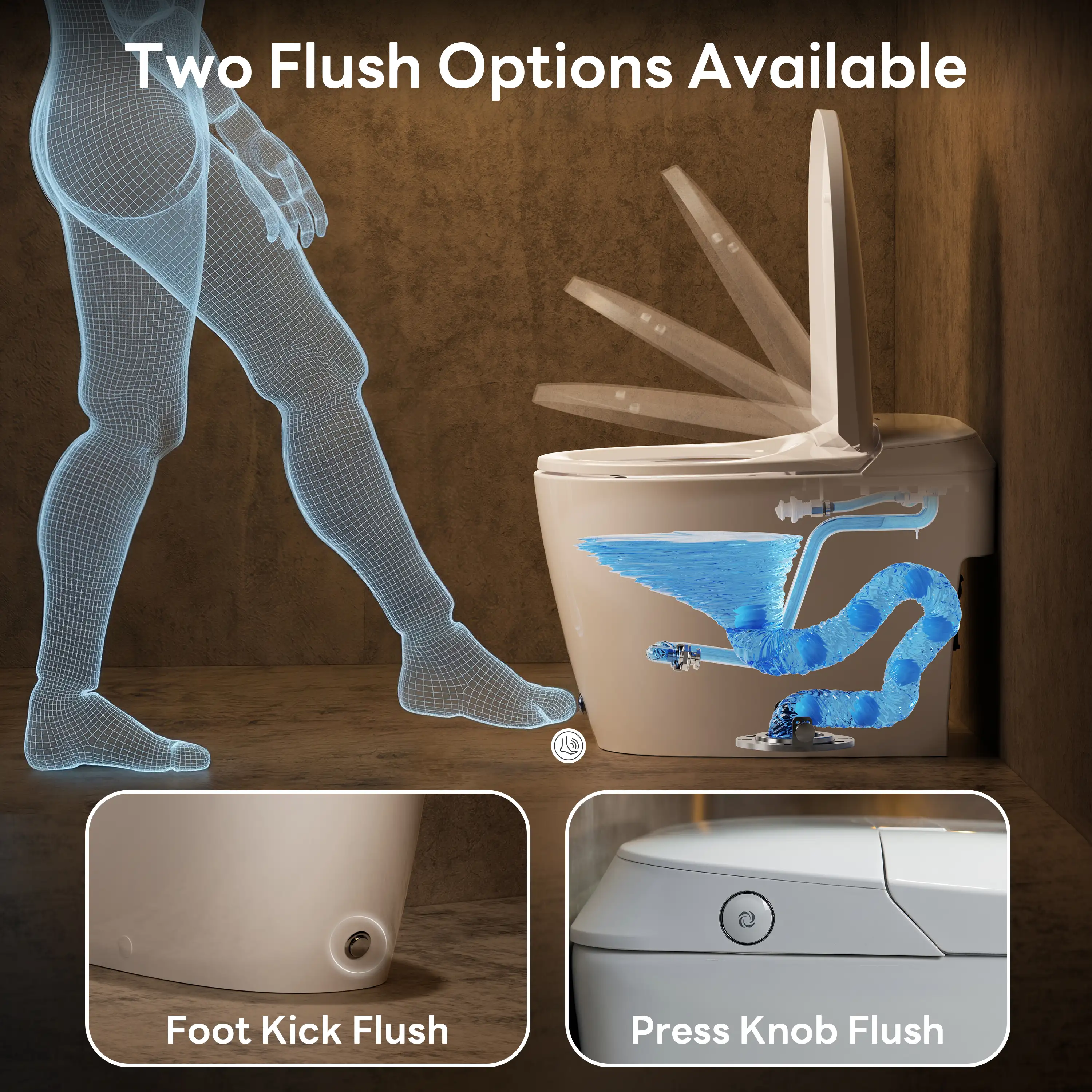 CASTA DIVA CD-W001 – One-Piece ADA Non-Electric Toilet with Air-Assisted Flush & Seamless Design - Image 7