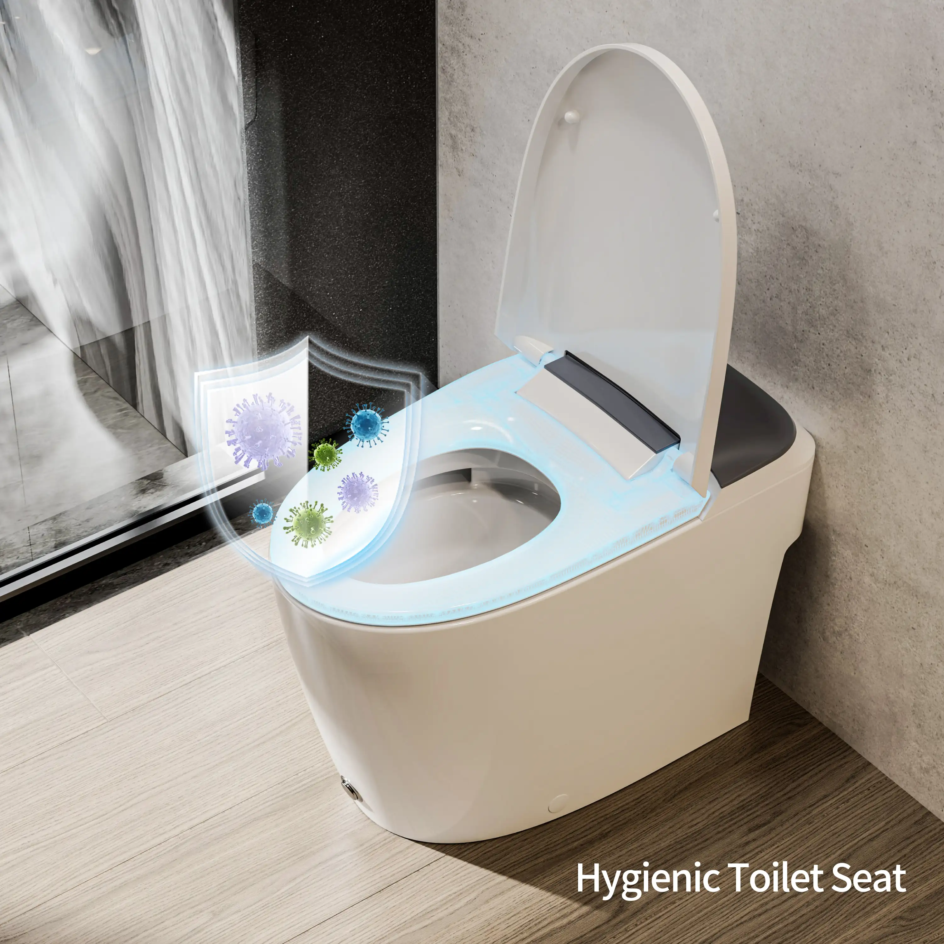 CASTA DIVA CD-W10V – Non-Electric Bidet Toilet with Air-Assisted Flush & Self-Cleaning Nozzles - Image 4