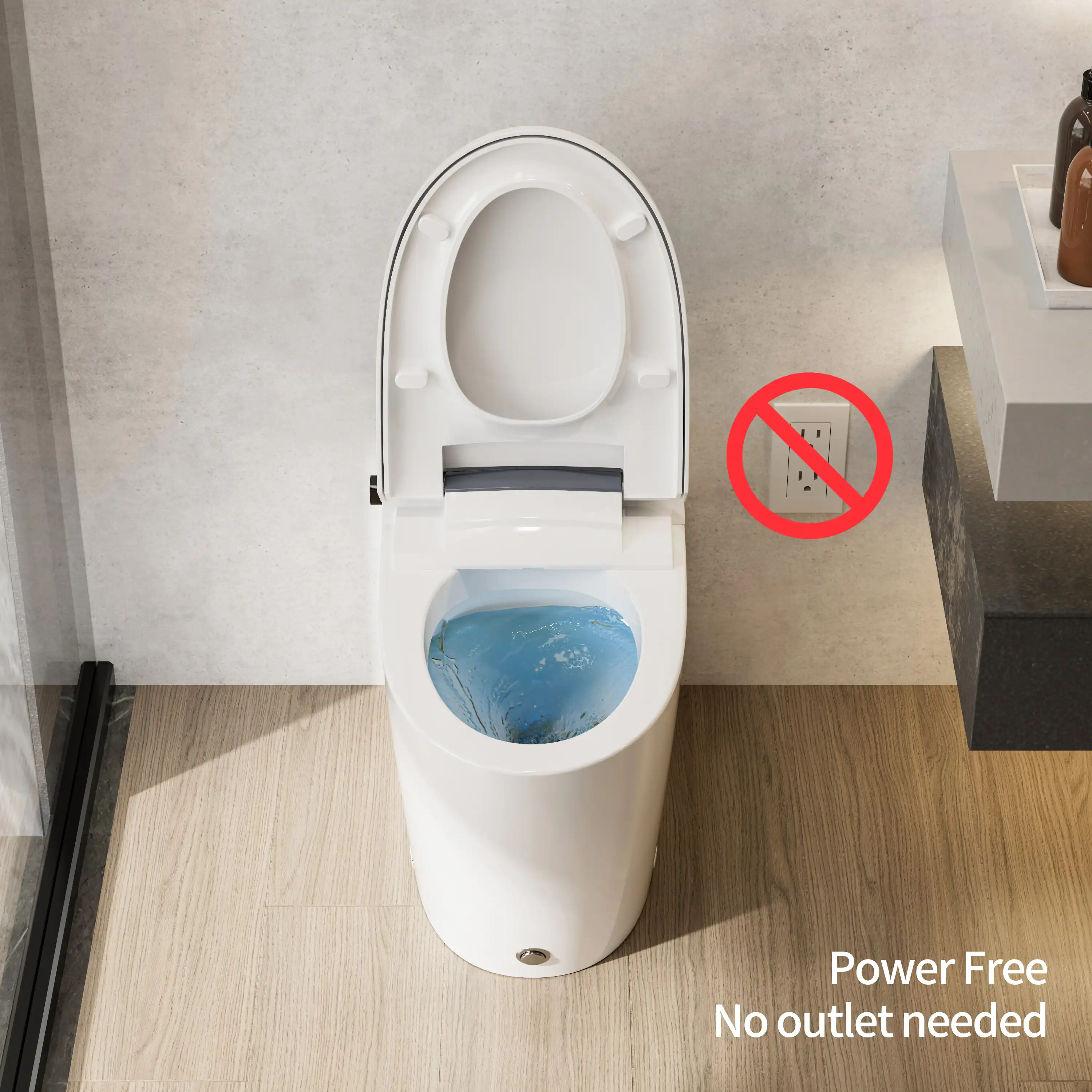 CASTA DIVA CD-W10V – Non-Electric Bidet Toilet with Air-Assisted Flush & Self-Cleaning Nozzles - Image 8