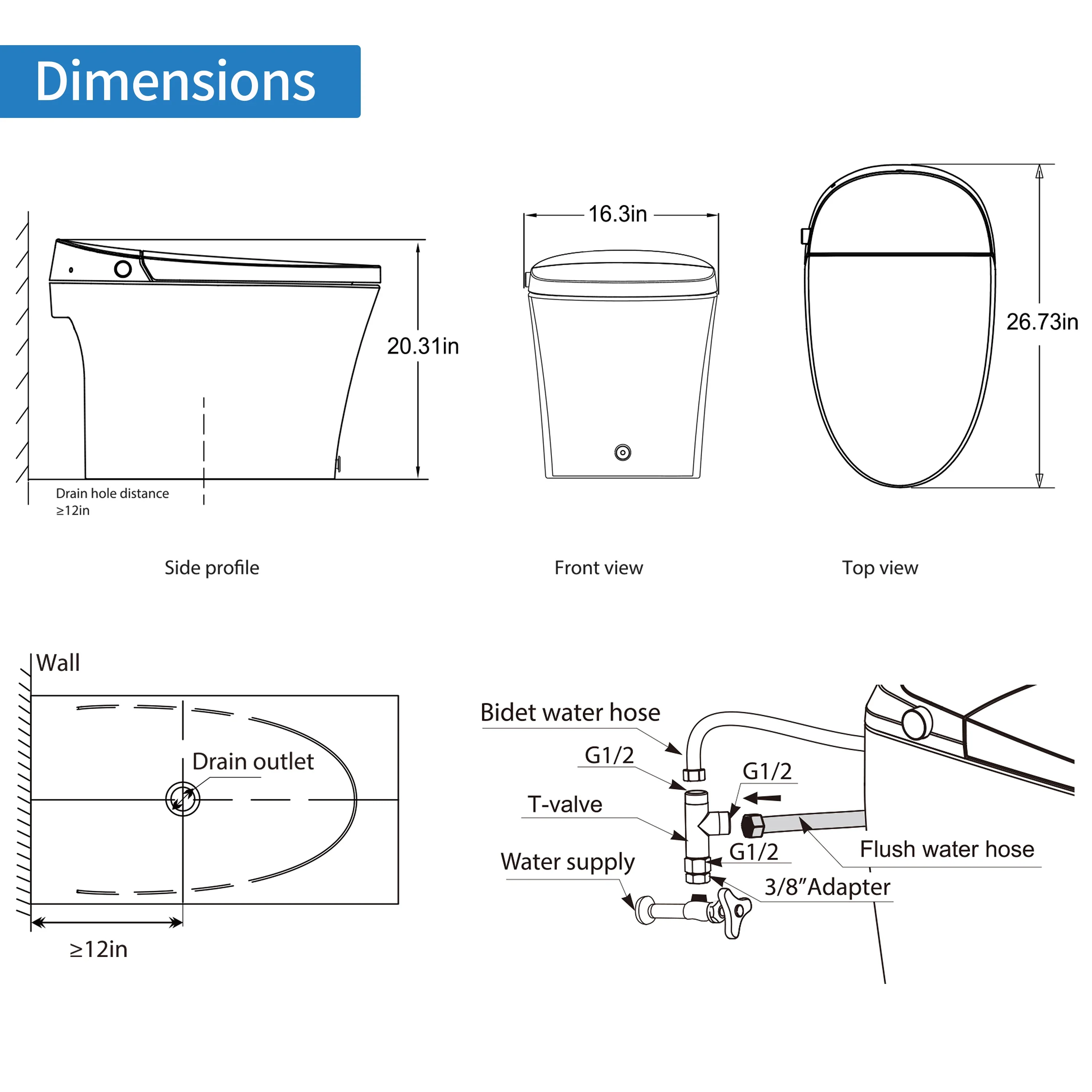 CASTA DIVA CD-Y010 – Smart Toilet with Heated Seat, Auto Flush & Foot Sensor - Image 16