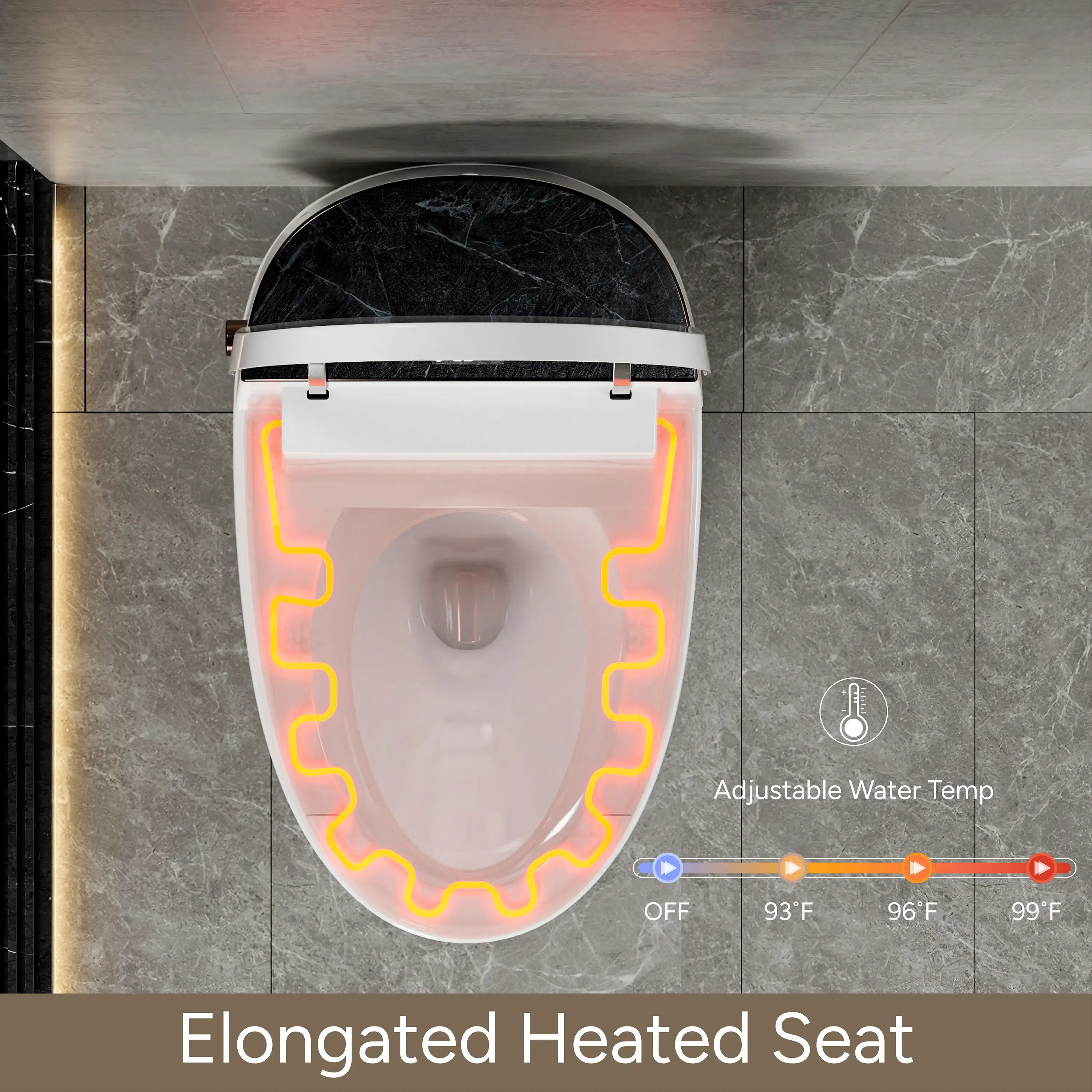 CASTA DIVA CD-Y010 – Smart Toilet with Heated Seat, Auto Flush & Foot Sensor - Image 3