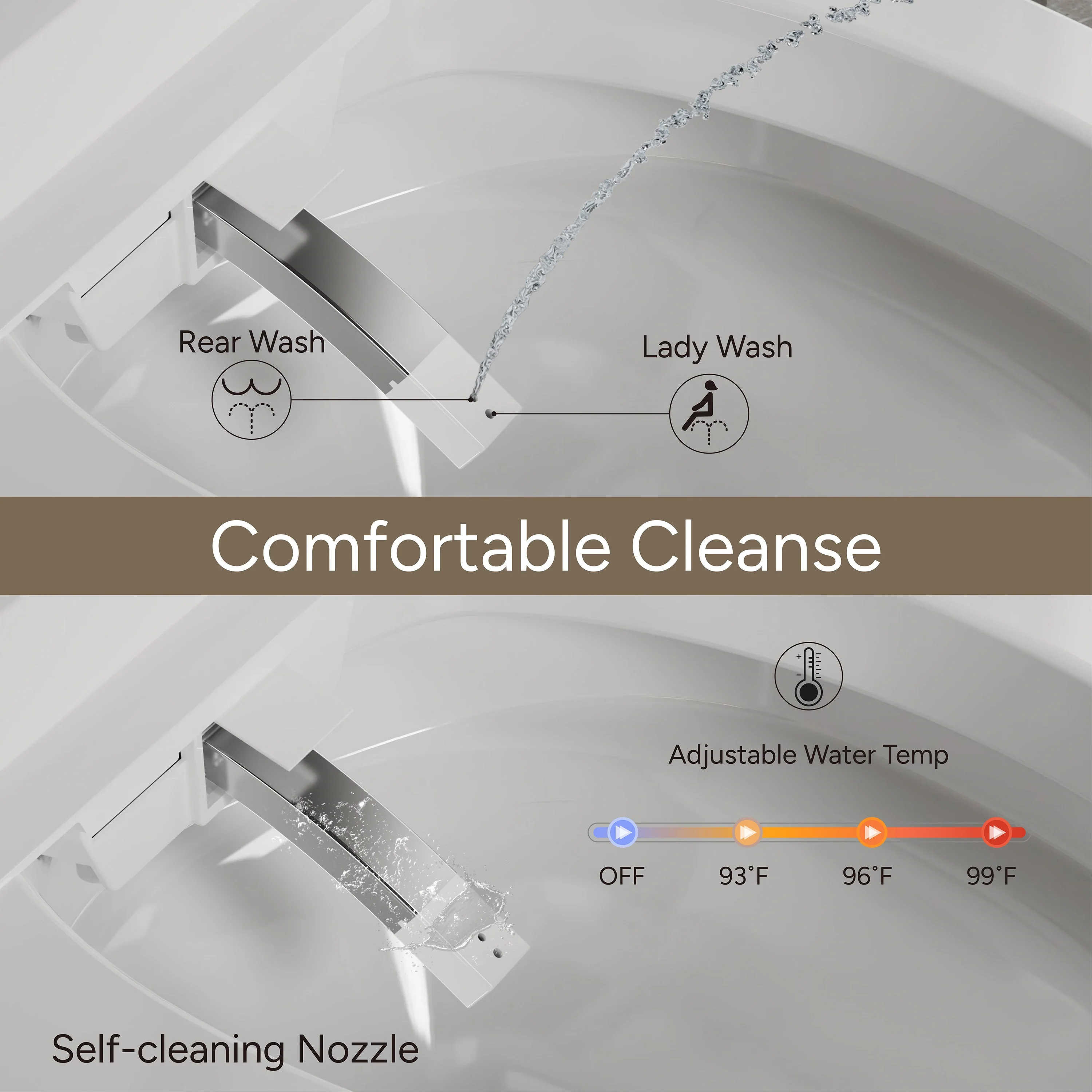 CASTA DIVA CD-Y010 – Smart Toilet with Heated Seat, Auto Flush & Foot Sensor - Image 6