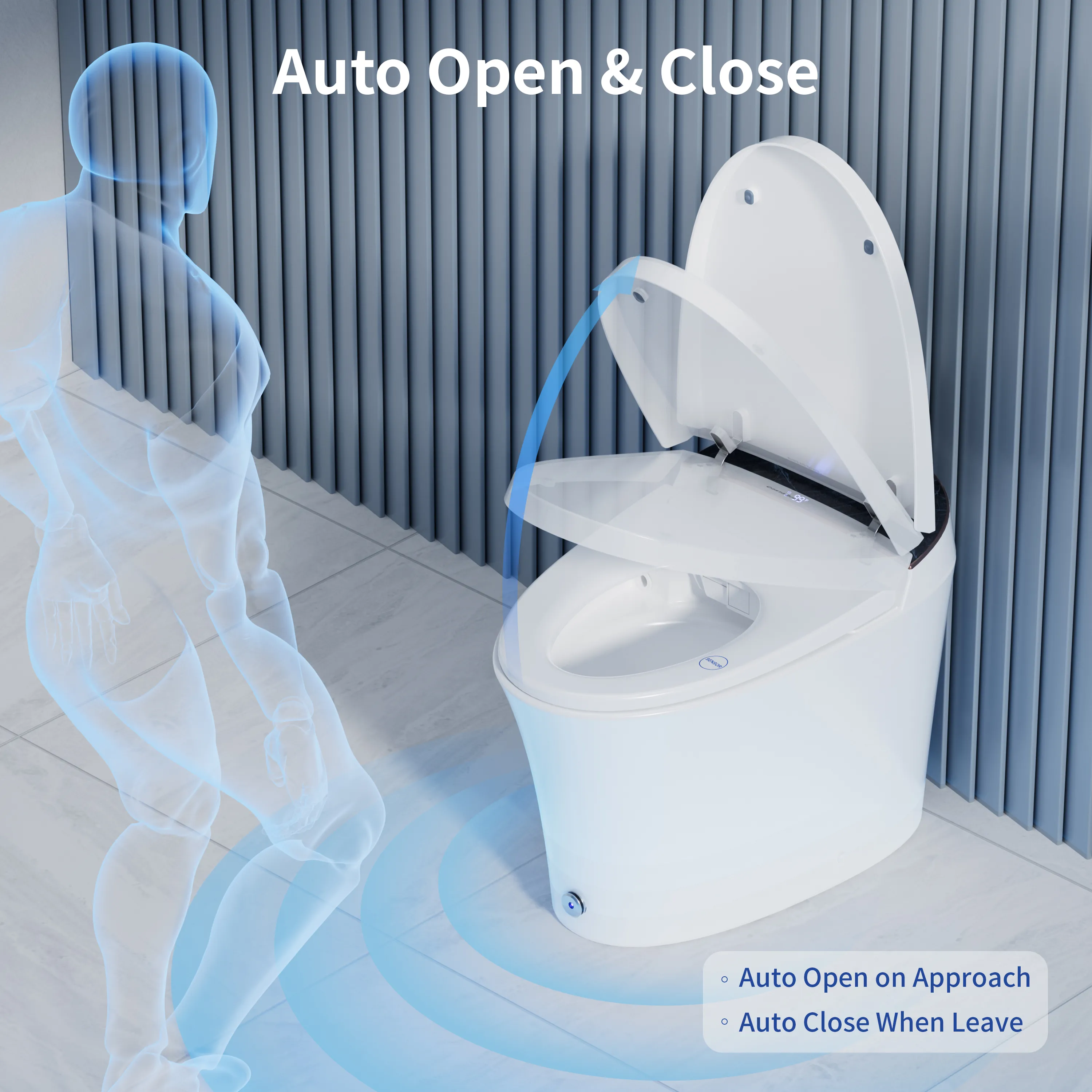 CASTA DIVA CD-Y010POV – Smart Toilet with Concealed Tank, Auto Open/Close & Foam Shield - Image 3