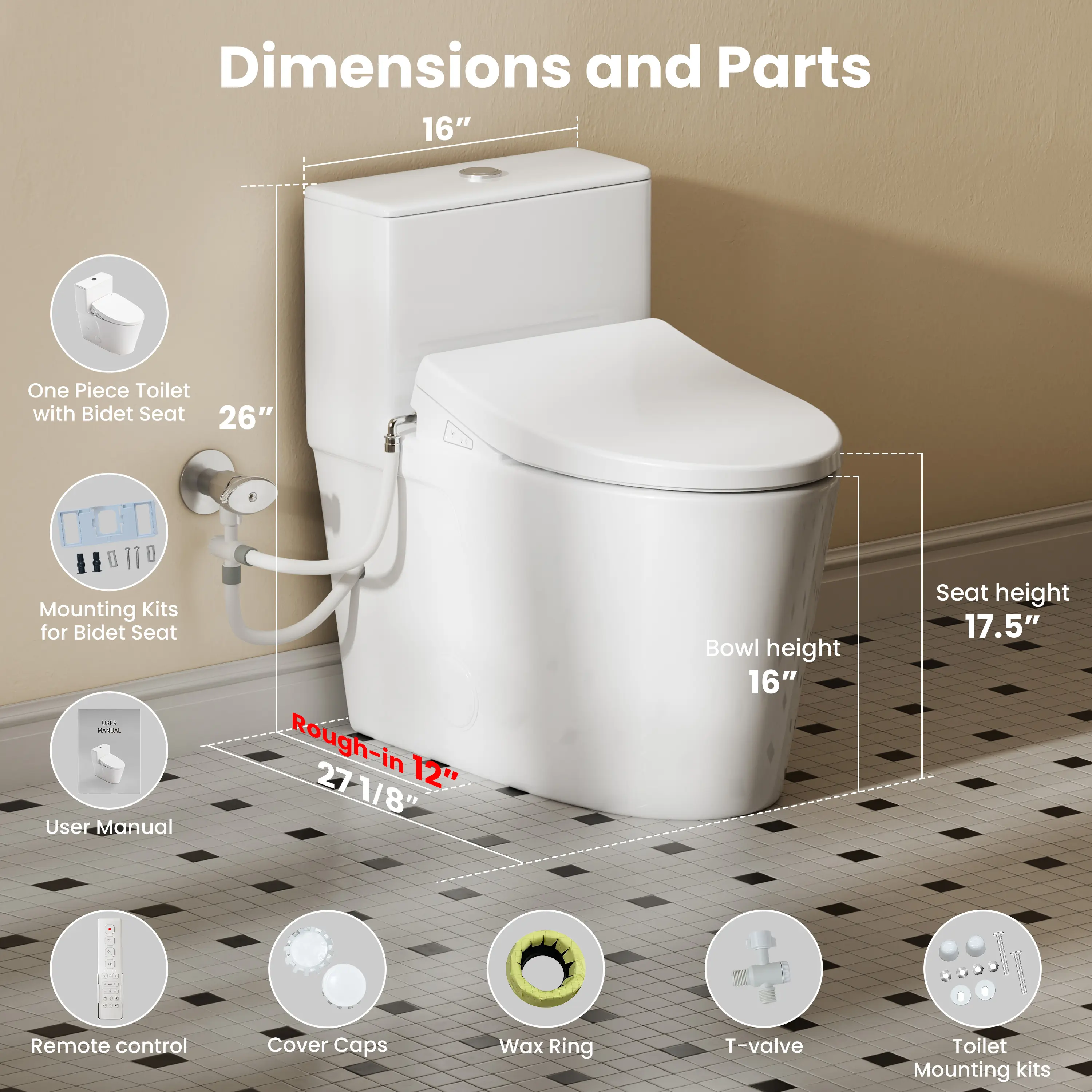 CASTA DIVA CD-Y020 – Electric Bidet Toilet with Heated Seat, Warm Water Wash & Warm Air Dryer - Image 13